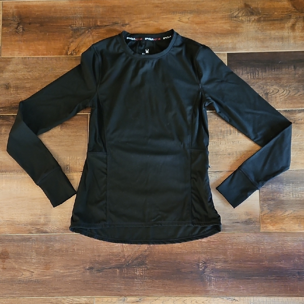 Spyder Black Fitted Long Sleeve Tee